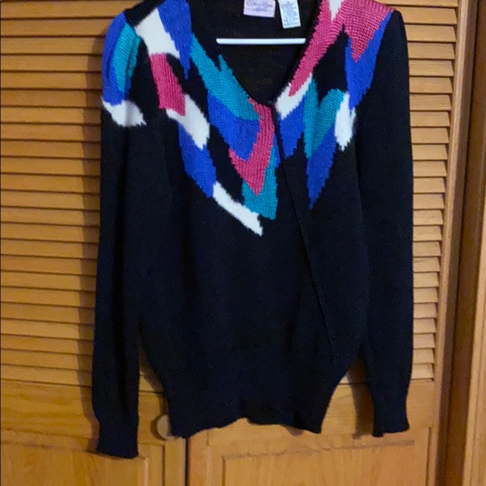 Rebekka Lynn Sweater black w/rainbow color